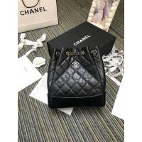 Chanel女包 94485 秋冬新款 GABRIELLE de棱格復古小牛皮革雙肩背包 香奈兒後背包 香奈爾黑色背包  djc2683
