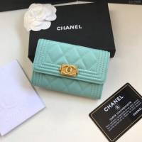 Chanel女包 80603 香奈兒新款leboy小卡包 菱格紋Chanel翻蓋短錢包  djc2985