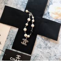 chanel手鏈 小香黑白鑽 雙c珍珠手鏈  gzsc1086