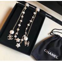 chanel耳環 2018長款 流蘇天然貝殼 珍珠耳釘耳環  gzsc1094