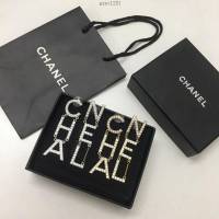 chanel耳環 專櫃最新款 爆款耳環 全手工鑲仿真鑽 香奈兒耳環  gzsc1281