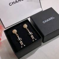 chanel耳環 小香人偶耳釘 925純銀針 耳環熱銷款 小香經典Logo香奈兒耳吊  gzsc1401