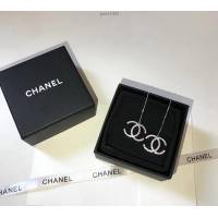 chanel耳環 香奈兒Chanel經典滿鑽 純銀系列 流蘇經典logo耳線 925純銀耳環  gzsc1432