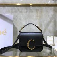 Chloe女包 克洛伊經典C bag小牛皮拼接麂皮包包 Chole手提肩背斜挎包  jjh1216