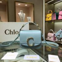 Chloe女包 克洛伊經典C bag小牛皮拼接麂皮包包 Chole手提肩背斜挎包  jjh1217
