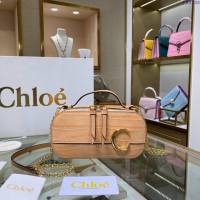 Chloe女包 克洛伊經典C Bag鱷魚壓紋鏈條相機包 Chole手提肩背斜挎包  jjh1228