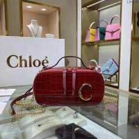 Chloe女包 克洛伊經典C Bag鱷魚壓紋鏈條相機包 Chole手提肩背斜挎包  jjh1230