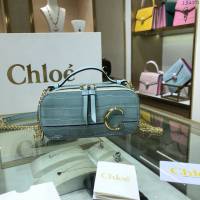 Chloe女包 克洛伊經典C Bag鱷魚壓紋鏈條相機包 Chole手提肩背斜挎包  jjh1231