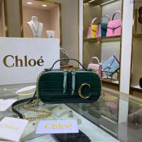 Chloe女包 克洛伊經典C Bag鱷魚壓紋鏈條相機包 Chole手提肩背斜挎包  jjh1232