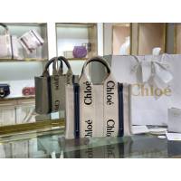 Chloe女包 克洛伊經典Woody Tote小號手袋 Chloe帆布托特包購物袋  jjh1249