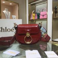 Chloe女包 克洛伊經典Tess鱷魚紋圓環小號馬術風格手袋 Chole肩背斜挎包  jjh1282