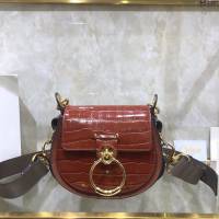 Chloe女包 克洛伊經典Tess鱷魚紋圓環小號馬術風格手袋 Chole肩背斜挎包  jjh1287