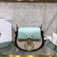 Chloe女包 克洛伊經典Tess拼色圓環小號馬術風格手袋 Chole肩背斜挎包  jjh1290