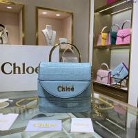 Chloe女包 克洛伊經典Aby lock鱷魚紋圓環鏈條手袋 Chole手提肩背斜挎包  jjh1347