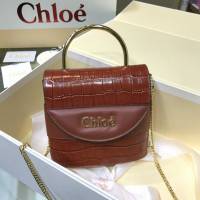 Chloe女包 克洛伊經典Aby lock鱷魚紋圓環鏈條手袋 Chole手提肩背斜挎包  jjh1350