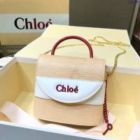 Chloe女包 克洛伊經典Aby lock蜥蜴紋圓環鏈條手袋 Chole手提肩背斜挎包  jjh1353