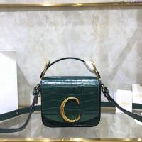 Chloe女包 克洛伊經典C Bag鱷魚壓紋手袋 Chole手提肩背斜挎包  jjh1360