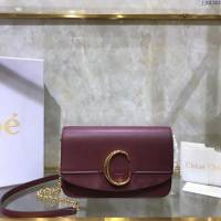 Chloe女包 克洛伊經典C鏈麂皮拼牛皮單肩包 Chole肩背斜挎包  jjh1363