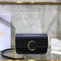 Chloe女包 克洛伊經典C鏈麂皮拼牛皮單肩包 Chole肩背斜挎包  jjh1364