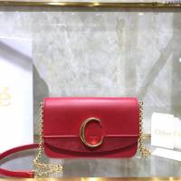 Chloe女包 克洛伊經典C鏈麂皮拼牛皮單肩包 Chole肩背斜挎包  jjh1367