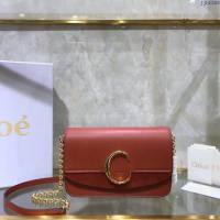 Chloe女包 克洛伊經典C鏈麂皮拼牛皮單肩包 Chole肩背斜挎包  jjh1368