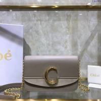Chloe女包 克洛伊經典C鏈麂皮拼牛皮單肩包 Chole肩背斜挎包  jjh1370