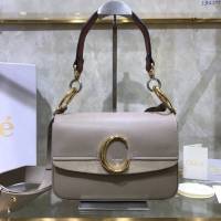 Chloe女包 克洛伊經典C形飾扣寬肩帶包包 Chole手提肩背斜挎包  jjh1377