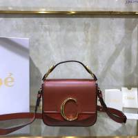 Chloe女包 克洛伊經典C bag小牛皮拼接麂皮包包 Chole手提肩背斜挎包  jjh1379