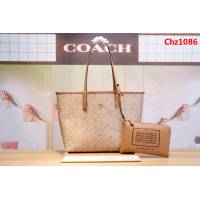 COACH蔻馳 新款 31776 專櫃熱賣款 碎花 雙面兩用 子母購物袋 百搭款  Chz1086