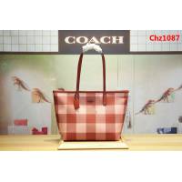 COACH蔻馳 新款 C家26147 格子購物袋  Chz1087