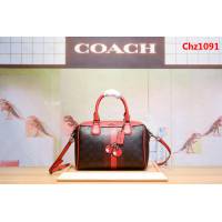 COACH蔻馳 最爆款 枕頭包 56650 最時尚的櫻桃 原版皮質  Chz1091
