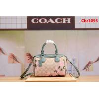 COACH蔻馳 新款 C家 25870 波士頓枕頭包 絲印玫瑰花  Chz1093