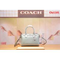 COACH蔻馳 C家新款 11920 漆皮壓花枕頭包 容量大 可單肩斜挎  Chz1101