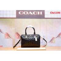 COACH蔻馳 C家新款 11920 漆皮壓花枕頭包 容量大 可單肩斜挎  Chz1106