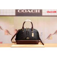 COACH蔻馳 海外代購品質 55450 專櫃最火爆款 小貝殼包 經典壓紋配色拼接  Chz1108