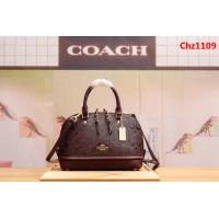 COACH蔻馳 海外代購品質 55450 專櫃最火爆款 小貝殼包 經典壓紋配色拼接  Chz1109