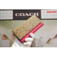COACH蔻馳 原單 Coach53763 女士三折大手包 專櫃用料PVC拼頭層牛皮 專櫃爆款  Chz1194