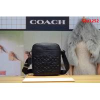 COACH蔻馳 原單 配頭層牛皮 721090 專櫃經典男士單肩包 經典印花 支持專櫃對比  Chz1252