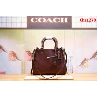 COACH蔻馳 54536 超級實用性 顆粒紋柔軟頭層牛皮 手提斜挎包  Chz1279