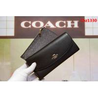 COACH蔻馳 F52689 女士信封錢包 簡單優雅 卡位/零錢位齊全 時尚按扣  Chz1330