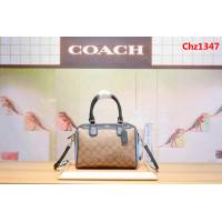 COACH蔻馳 專櫃原單 頭層牛皮 F57495 經典波士頓系列 枕頭包 手提 單肩斜挎  Chz1347