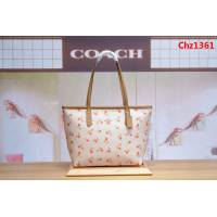 COACH蔻馳 31971櫻桃款 大容量拉鏈購物袋 大氣百搭  Chz1361