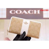 COACH蔻馳 原單 Fa52859 pvc配皮 經典logo 專櫃新款 馬車標拼色 長款拉鏈錢包 outlets款  Chz1380