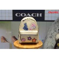 COACH蔻馳 專櫃原單」 配頭層牛皮 20909新款 徽章/塗鴉迷你雙肩包  Chz1402