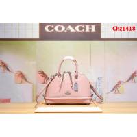 COACH蔻馳 海外代購品質 coach55450 專櫃最火爆款 小貝殼包 經典壓紋配色拼接 手提斜挎包  Chz1418