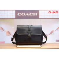 COACH蔻馳 原單 最新款 全頭層牛皮郵差包coach 23204 男士休閒款  Chz1420