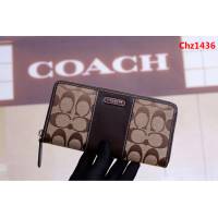 COACH蔻馳 原單 Fa52859 pvc配皮 專櫃新款 馬車標拼色 長款拉鏈錢包 outlets款  Chz1436