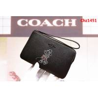 COACH蔻馳 原單級別 短款零錢包 頭層牛皮 拉鏈手包 64233  Chz1451