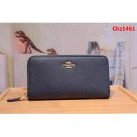 COACH蔻馳 原單 2017新款 Coach57713 最新皮紋顆粒紋牛皮 女士拉鏈錢包  Chz1461
