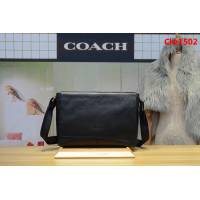 COACH蔻馳 頂級原單 頭層牛皮 專櫃對版 COACH 男士單肩斜挎包 54792  Chz1502